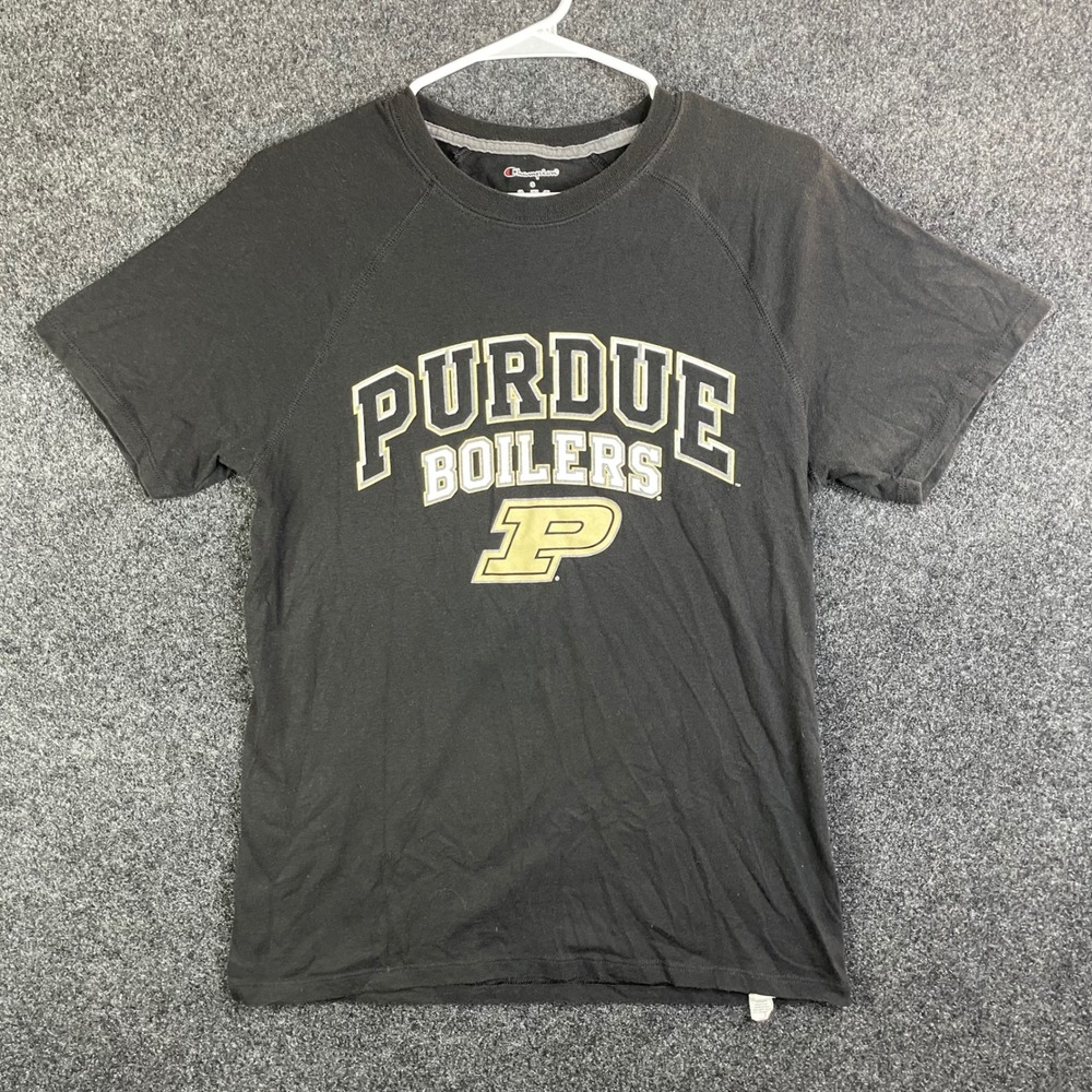 Champion Purdue Boilers NCAA Graphic T-Shirt Men's Small Black